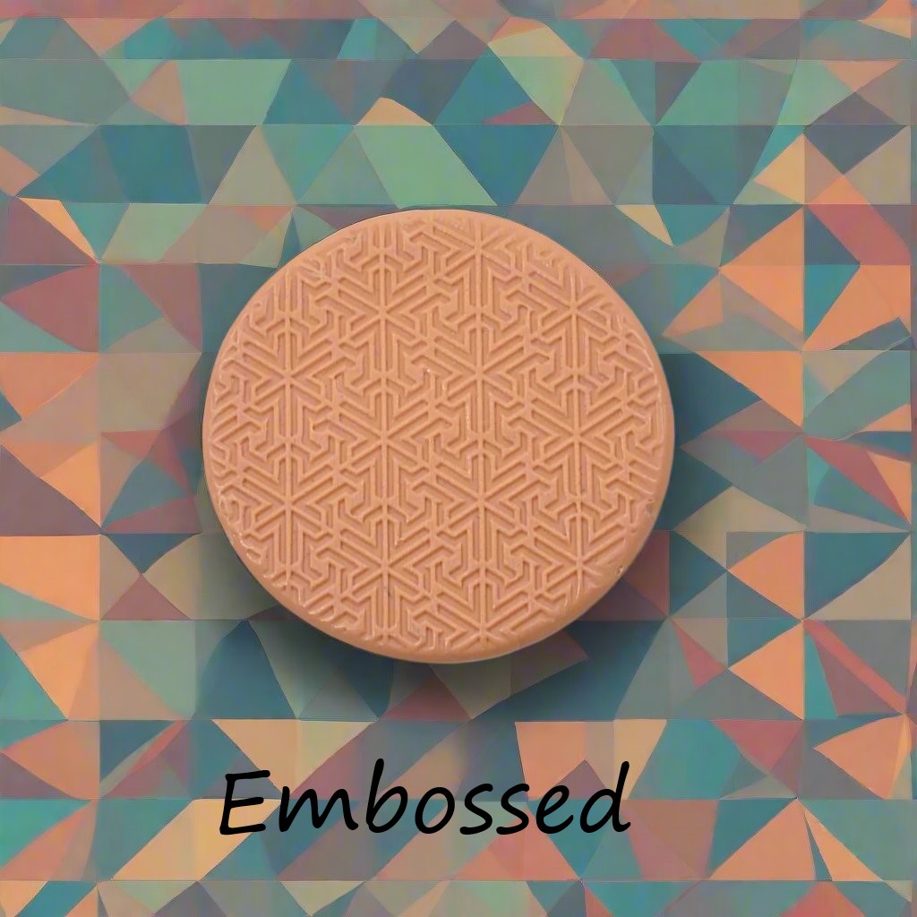 six pointed geometric design embossed in silly putty Using a debossed texture mat. This will give you an idea of what it will look like on metal clay or polymer clay