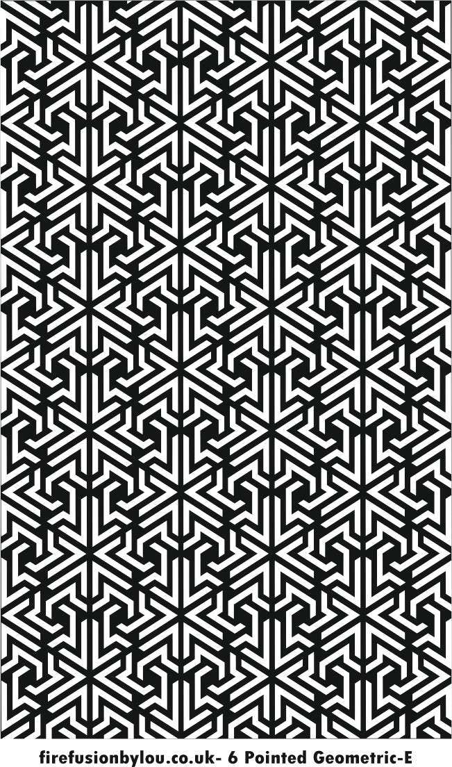 An embossed pointed star geometric texture mat. This picture shows the texture mat pattern in black and white for use on metal clay or polymer clay.