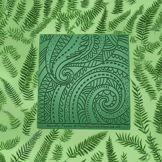 A pattern debossed texture mat. This texture mat will give you an embossed effect on metal clay or polymer clay.