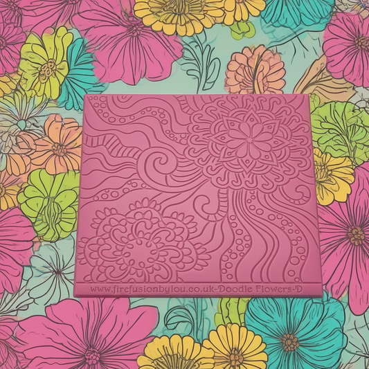 A pattern debossed texture mat. This texture mat will give you an embossed effect on metal clay or polymer clay.