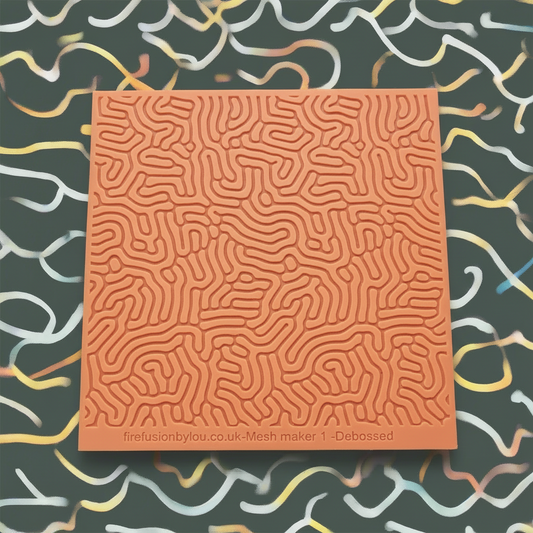 A geometric pattern debossed texture mat.