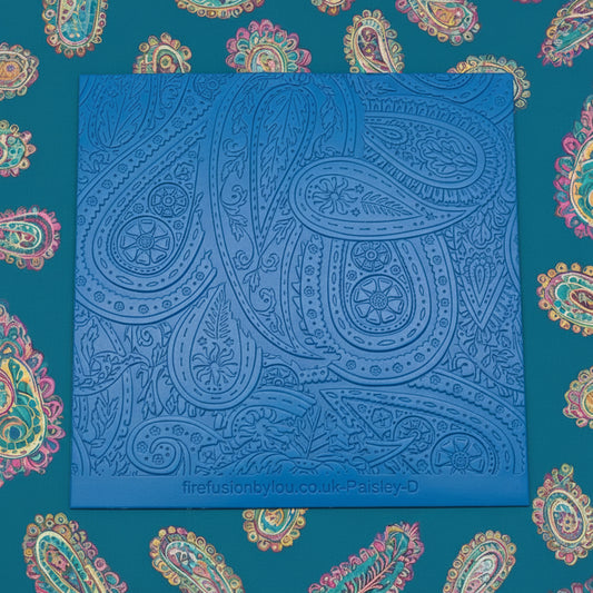 A pattern debossed texture mat. This texture mat will give you an embossed effect on metal clay or polymer clay.