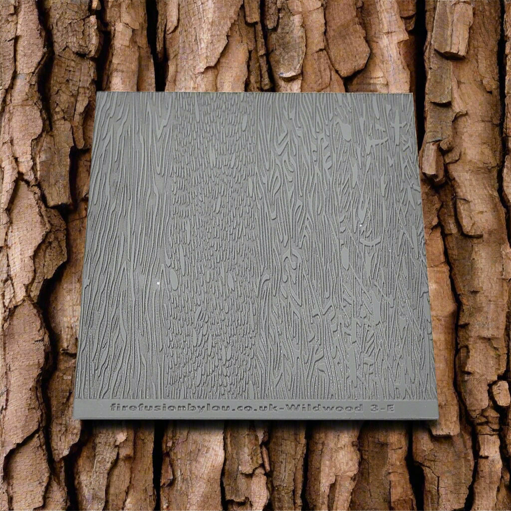 Embossed wildwood bark texture mat. Use to make an impression on metal clay and polymer clay.