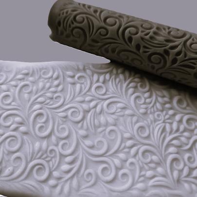 Various Texture rollers reduced. These are varying sizes, some with slight imperfections