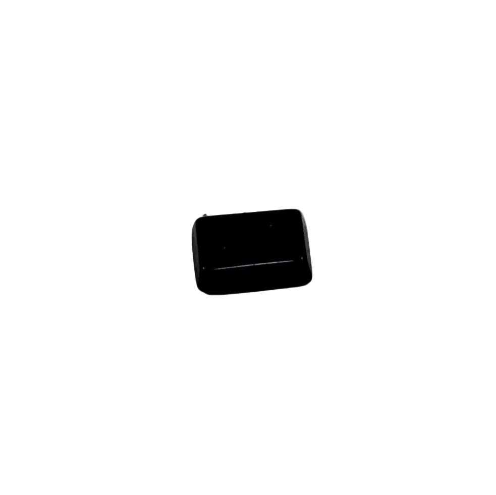 Black rectangular object on a white background