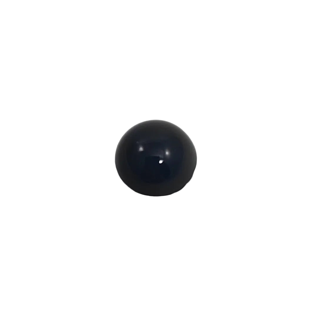 Black sphere on a white background