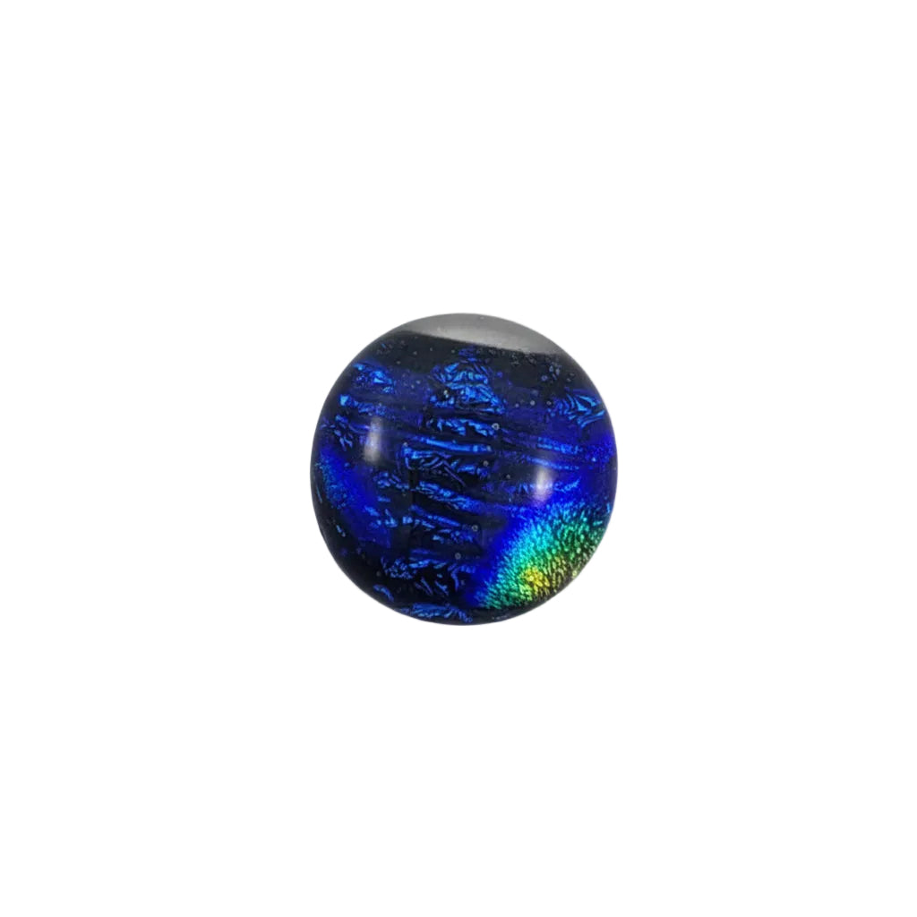 Blue glass on a white background