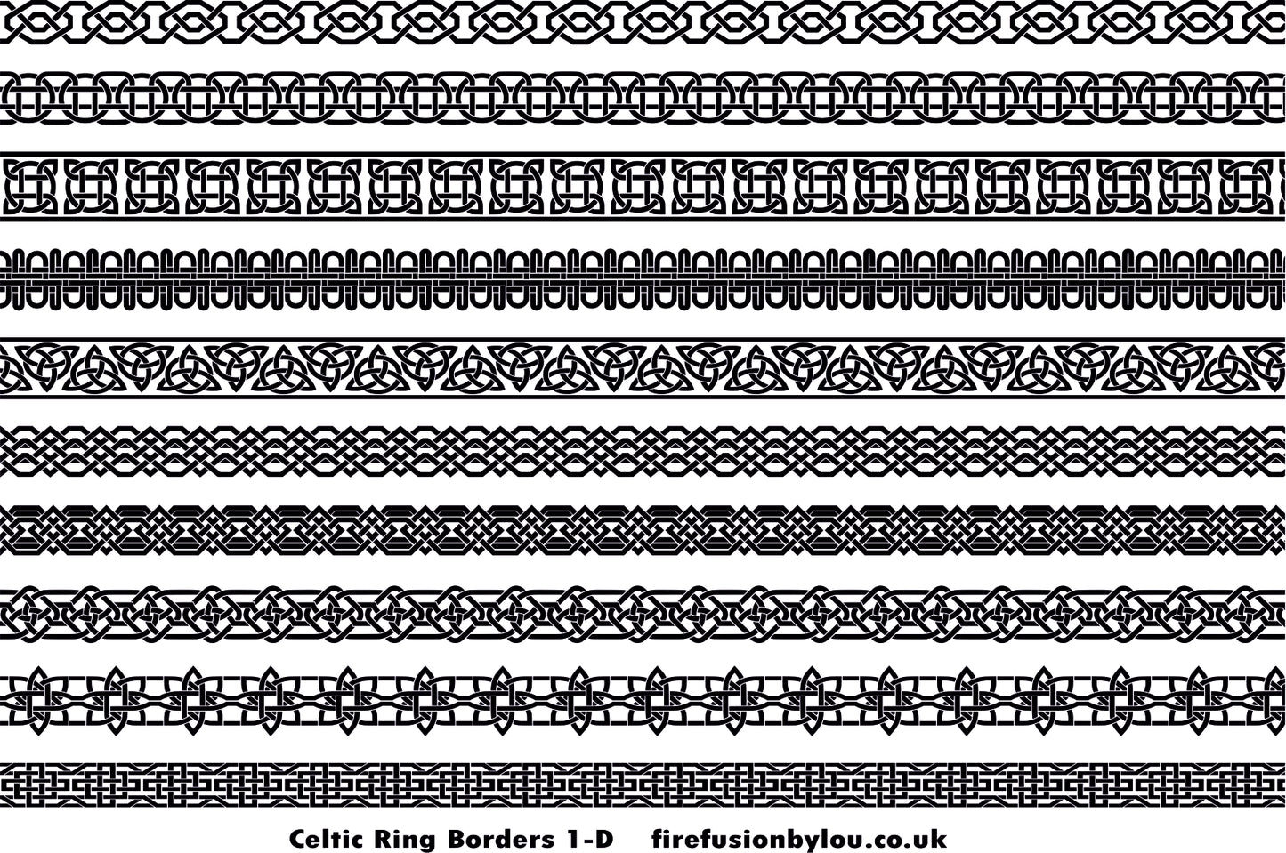 A Celtic debossed texture mat. This picture shows the texture mat pattern in black and white for use on metal clay or polymer clay.