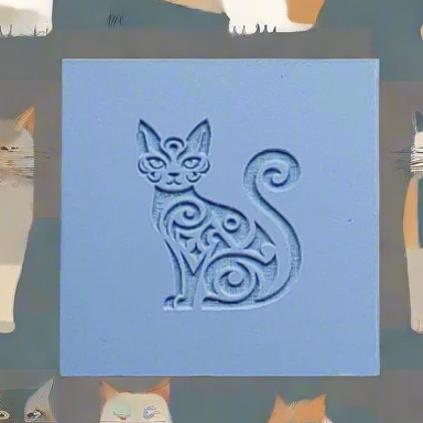 Tribal Cats 95 x 55 m Texture Mat Design One and Two