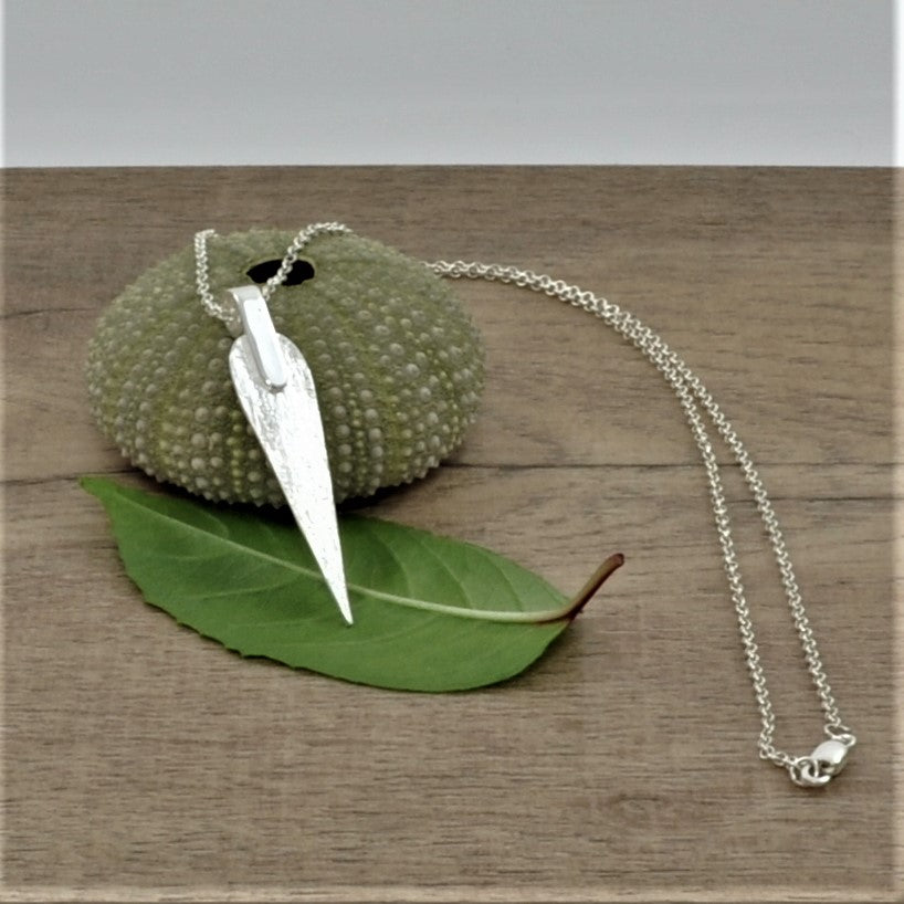 Necklace & Leaf pendant 999 fine silver