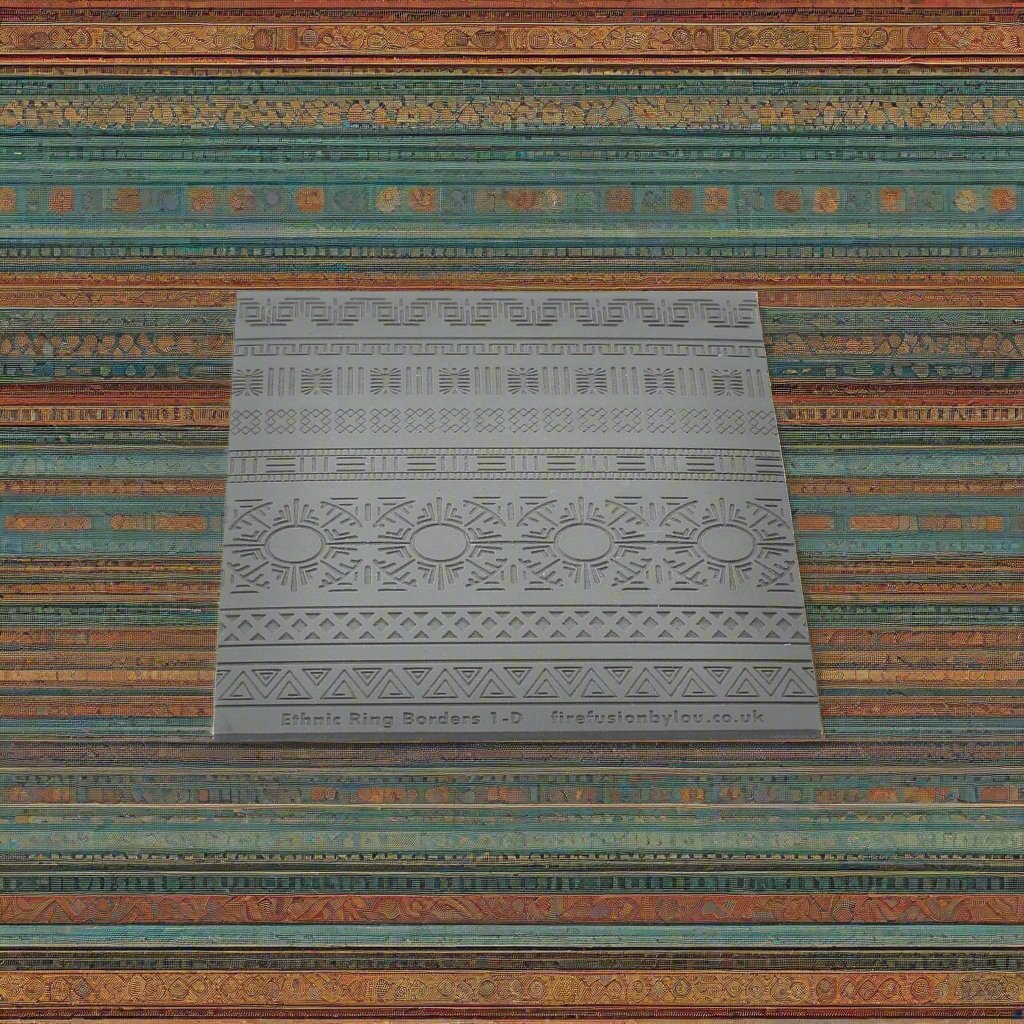 A pattern debossed texture mat in grey material. This texture mat will give you an embossed effect on metal clay or polymer clay.