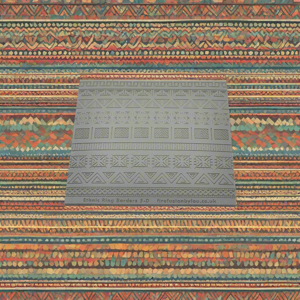 A ethnic pattern debossed texture mat in grey material. This texture mat will give you an embossed effect on metal clay or polymer clay.