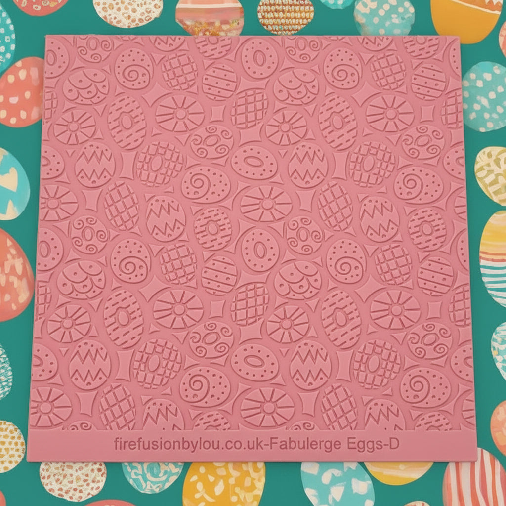 A repeating pattern debossed texture mat.