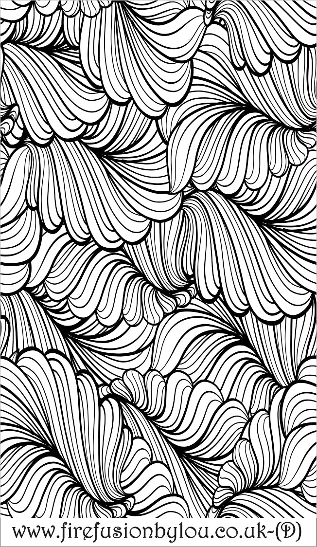 A debossed texture mat of frond leaves. This picture shows the texture mat pattern in black and white for use on metal clay or polymer clay.