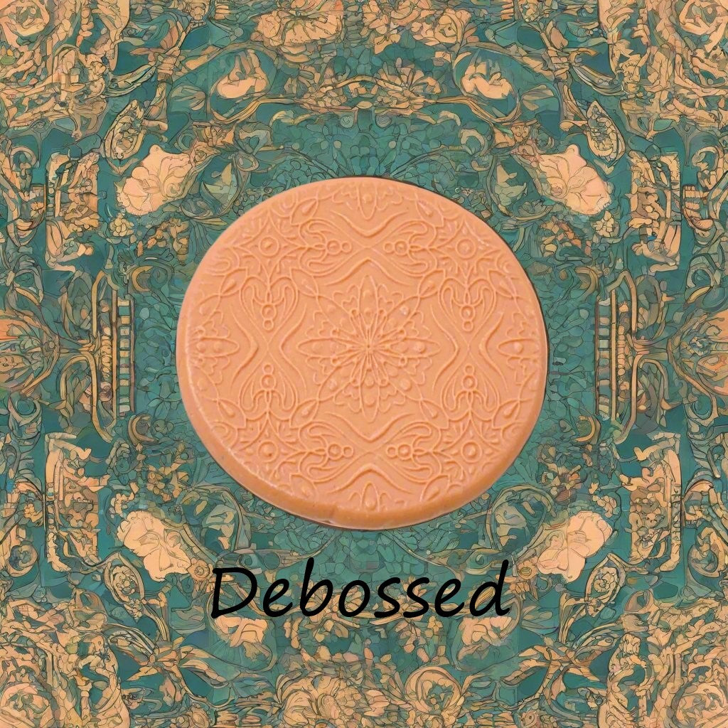 fancy intricate geometric design embossed in silly putty Using a debossed texture mat. This will give you an idea of what it will look like on metal clay or polymer clay