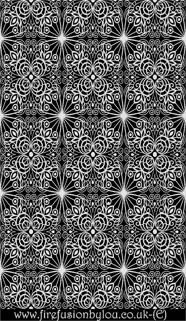 An embossed fancy geometric texture mat. This picture shows the texture mat pattern in black and white for use on metal clay or polymer clay.