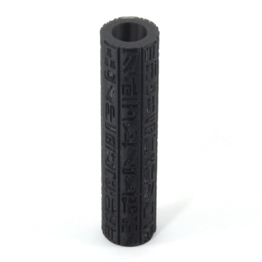 Black textured roller on a white background