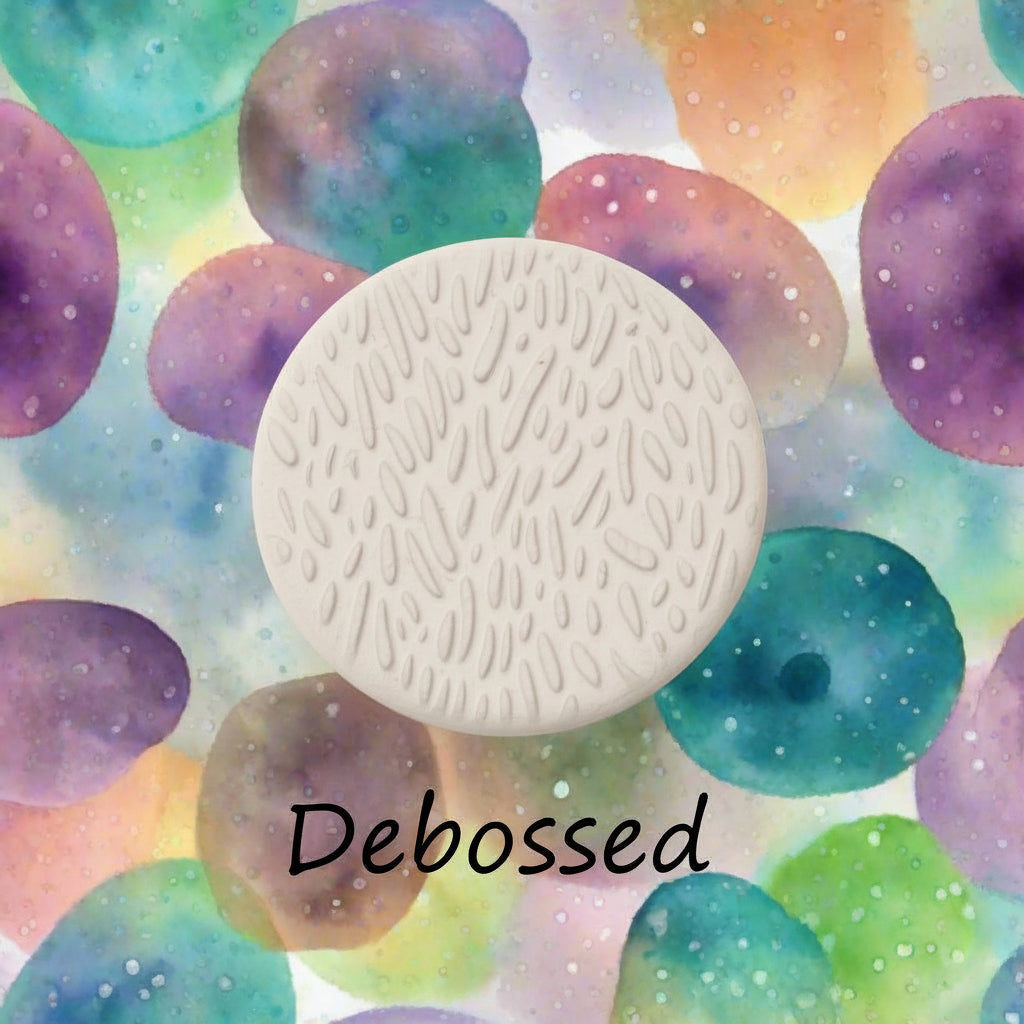 A Jelly bean pattern in Using a patterned debossed texture mat.