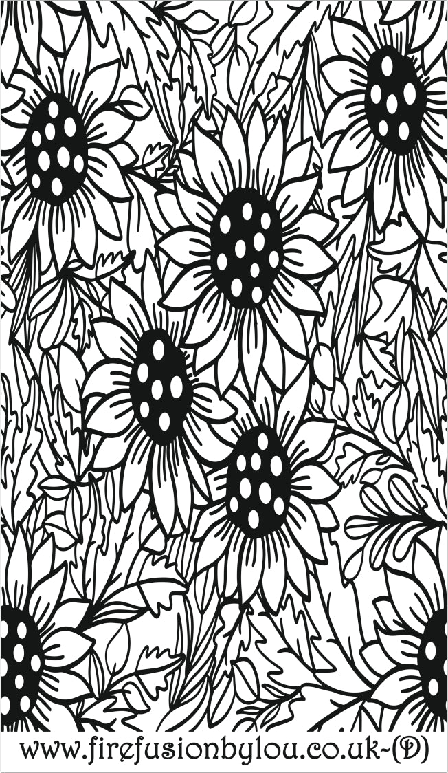 A large sunflower pattern debossed texture mat.