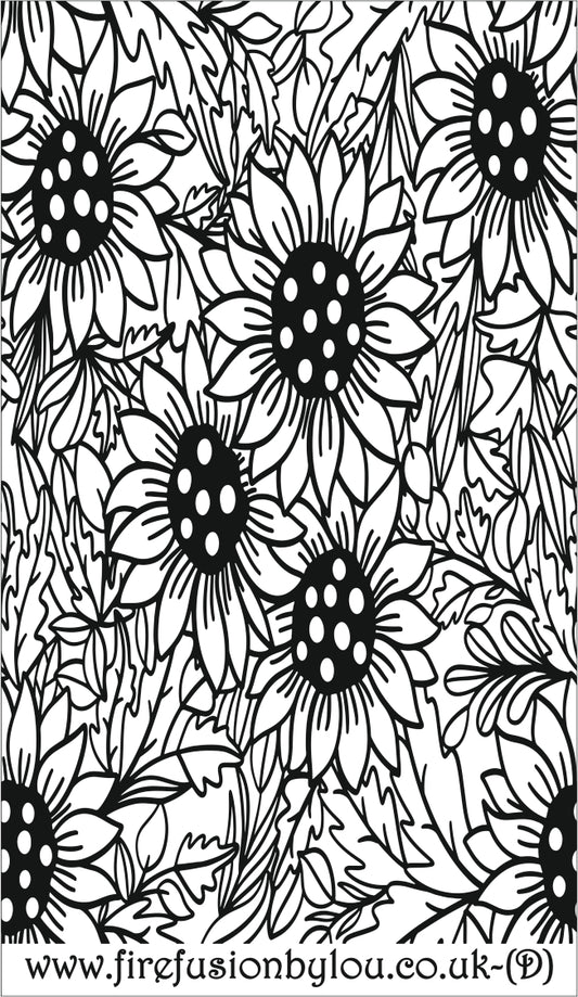 A large sunflower pattern debossed texture mat.