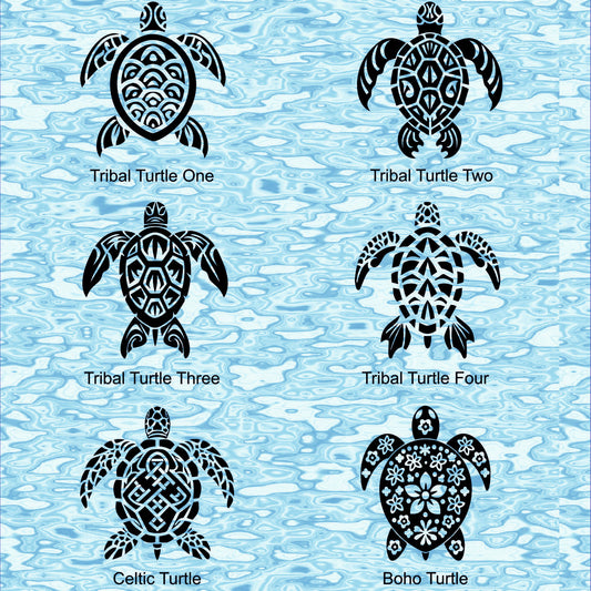 A collection of mini Turtle texture tiles debossed & Embossed.  This picture shows the texture tile pattern in black and white  used with Art clay silver or other metal clay or polymer clay.