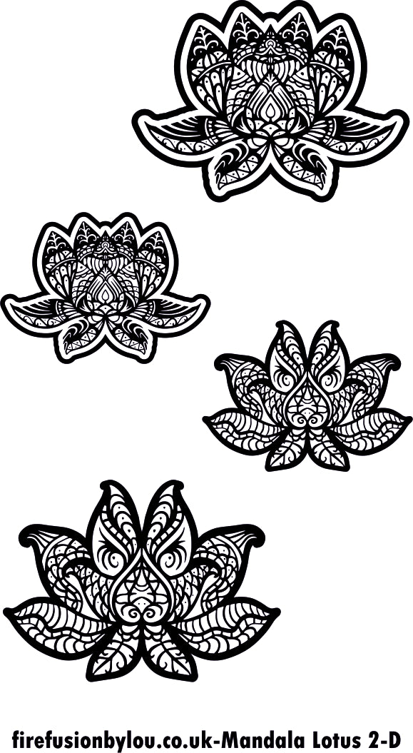 A debossed texture mat of an intricate  lotus flower petals. This picture shows the texture mat pattern in black and white for use on metal clay or polymer clay.