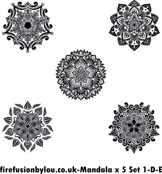 A debossed texture mat of intricate mandala. This picture shows the texture mat pattern in black and white for use on metal clay or polymer clay.

