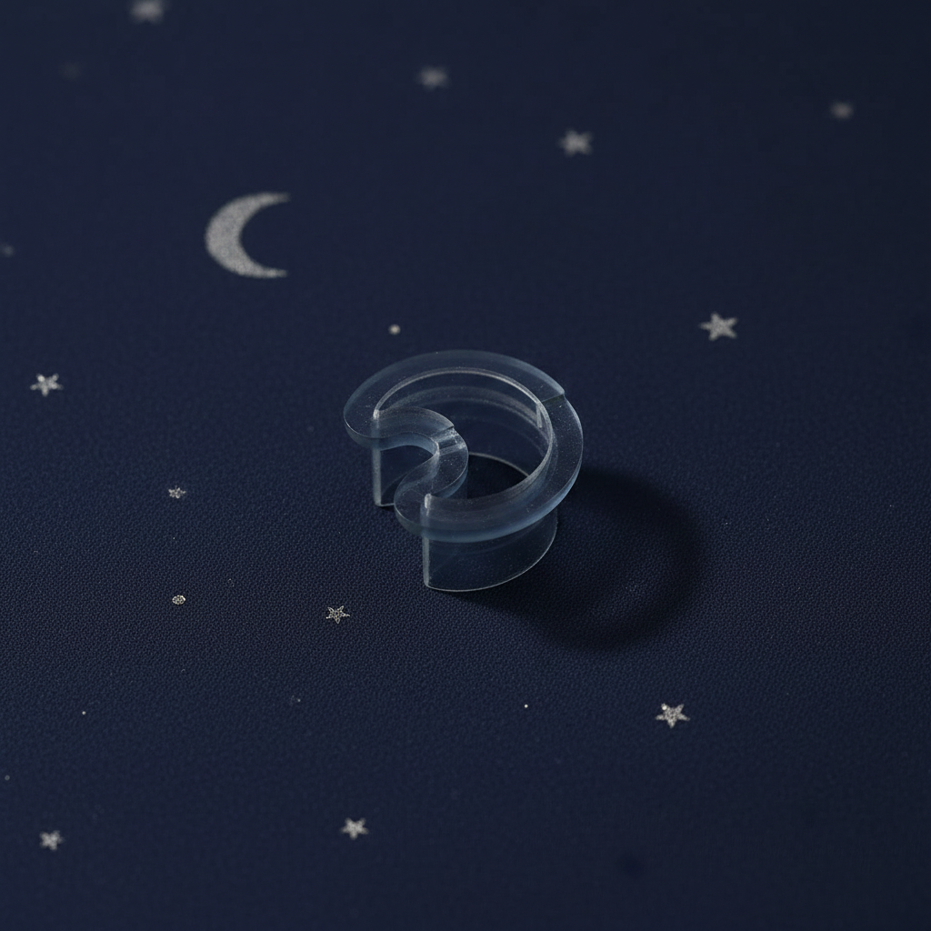 Moon cutter on a dark blue background with stars and a crescent moon.