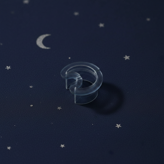 Moon cutter on a dark blue background with stars and a crescent moon.