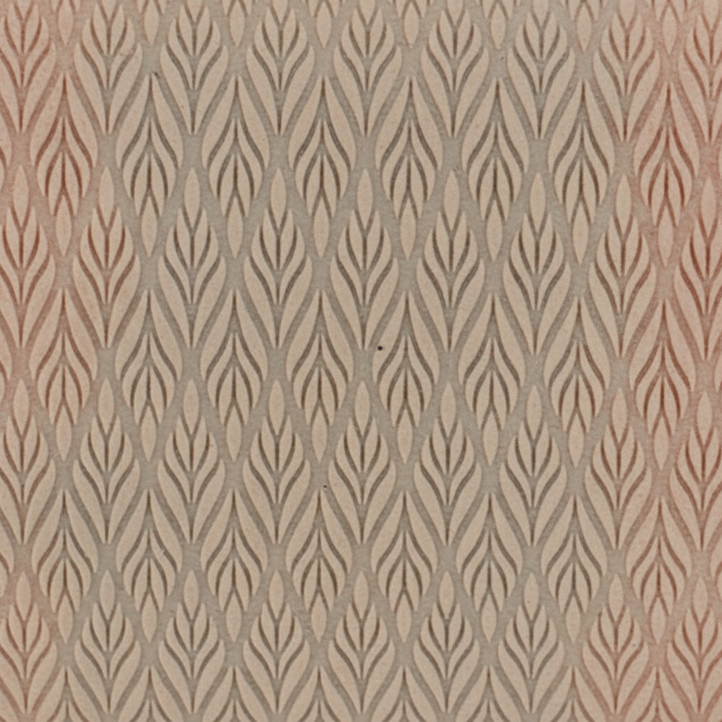 Patterned leaves with geometric design in beige and brown tones