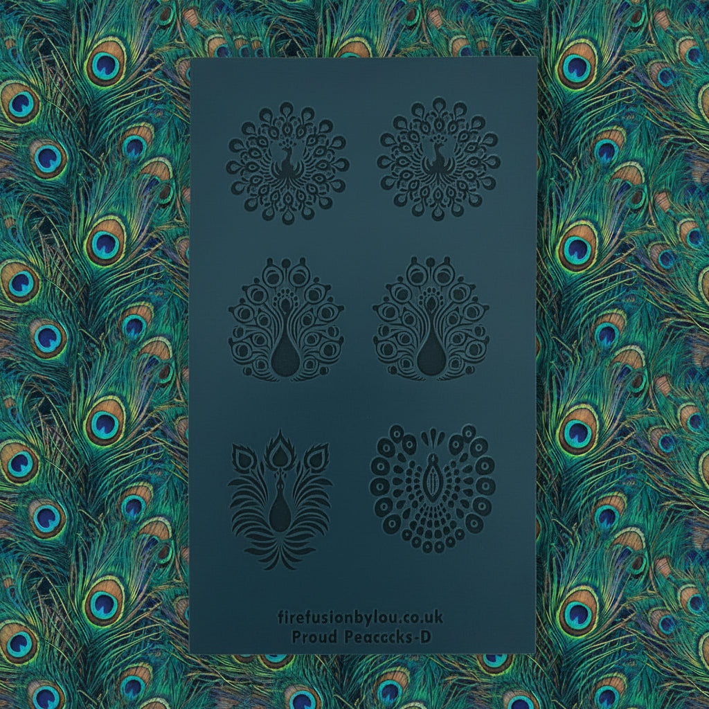 Proud Peacocks Texture Mat – 95 x 55mm