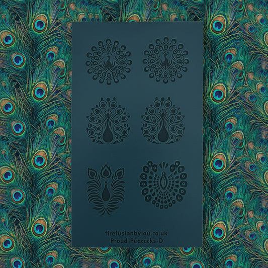 Proud Peacocks Texture Mat – 95 x 55mm