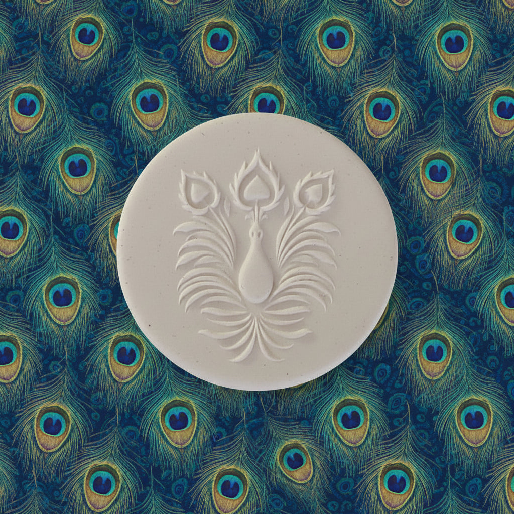 Proud Peacocks Texture Mat – 95 x 55mm