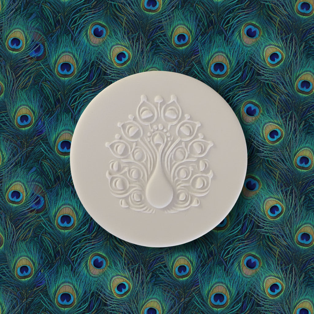 Proud Peacocks Texture Mat – 95 x 55mm