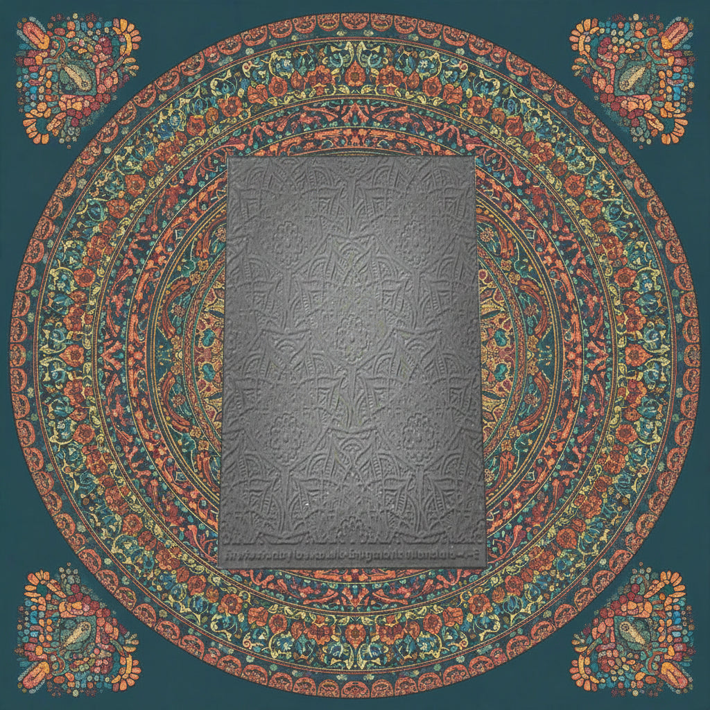 An embossed texture mat with a lacey flowery mandala design. Use to make an impression on metal clay and polymer clay.