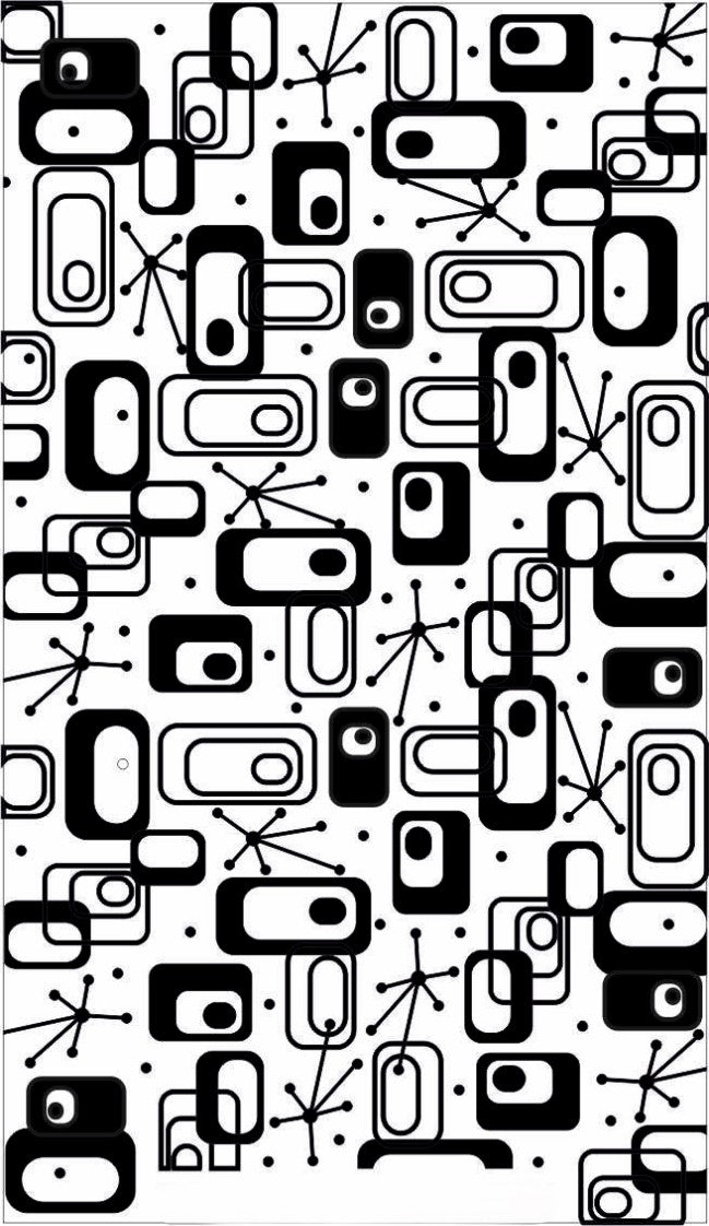 A retro pattern embossed texture mat. This picture shows the texture mat pattern in black and white for use on metal clay or polymer clay.