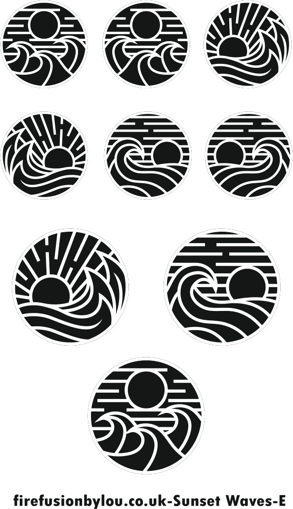sun and waves jpg picture with firefusionbylou.co.uk in text.
