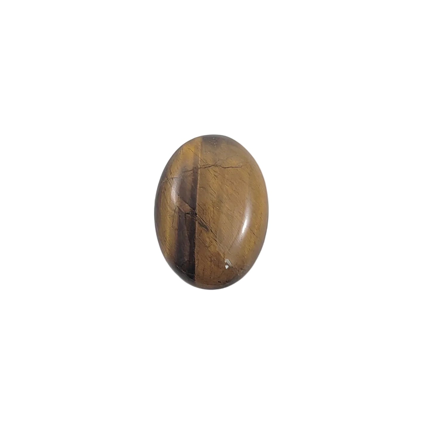 Brown oval stone on a white background