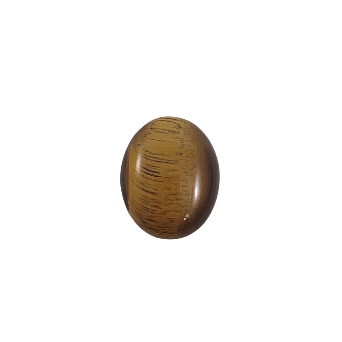 Brown oval stone on a white background