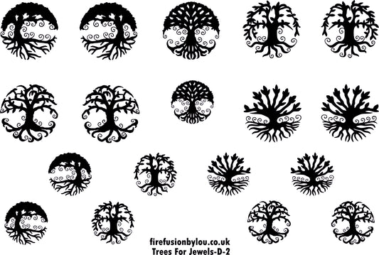 A debossed texture mat of trees in grey material. This picture shows the texture mat pattern in black and white for use on metal clay or polymer clay.
