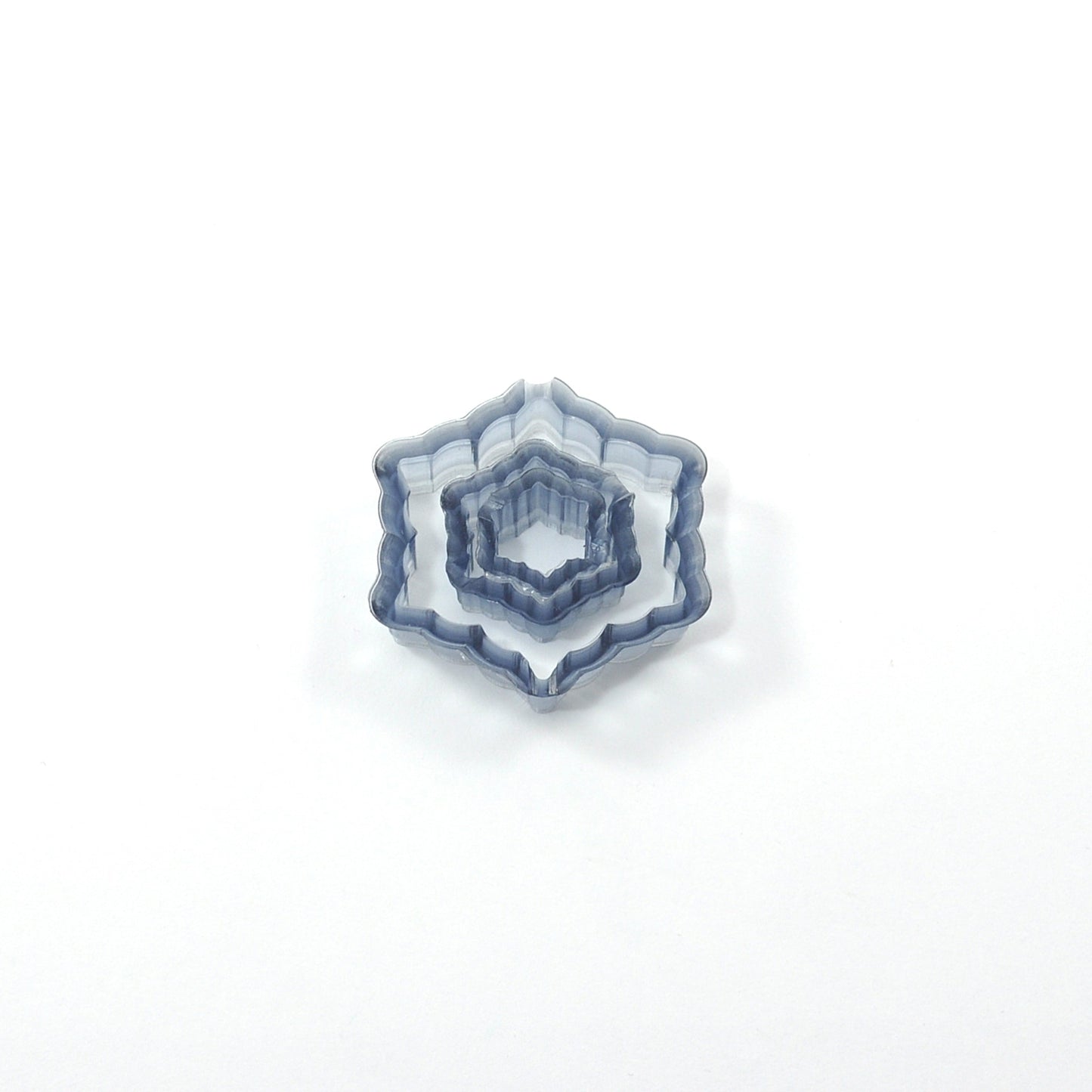 An intricate mandala design featuring three cutters in different sizes arranged concentrically.