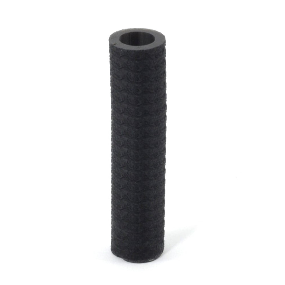 Black cylindrical roller on a white background