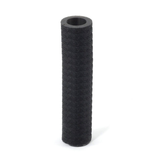 Black cylindrical roller on a white background