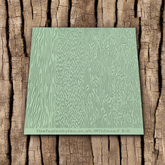 Debossed wildwood bark texture mat. Use to make an impression on metal clay and polymer clay.