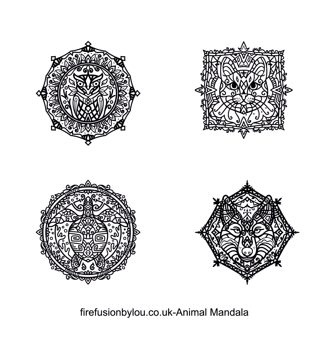 Animal  Mandala Texture Mat collection
