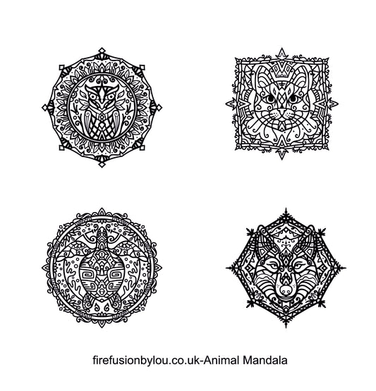 Animal  Mandala Texture Mat collection