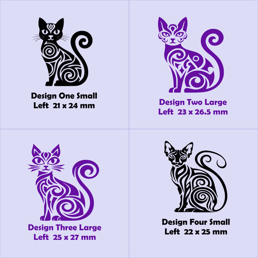 Tribal Cats Mini Texture Mats Left small and large