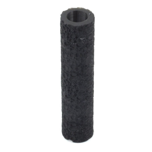 Black cylindrical  on a white background