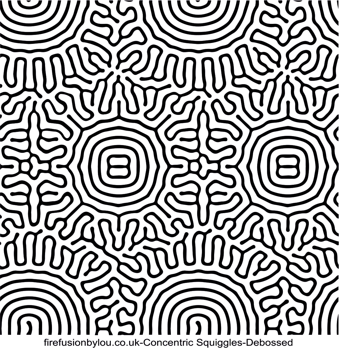 Texture Mat Concentric Squiggles