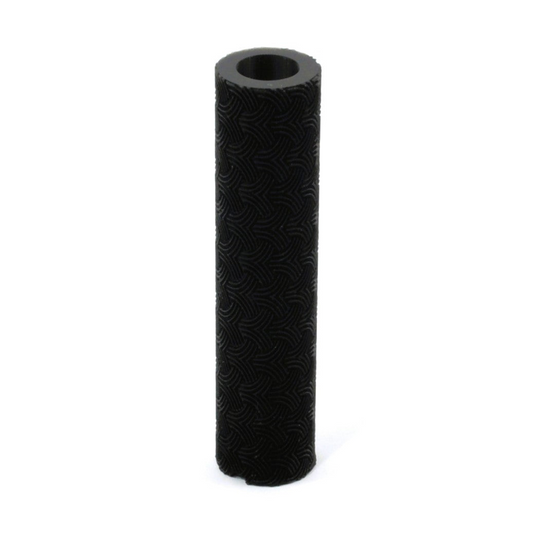 Black cylindrical texture roller on a white background